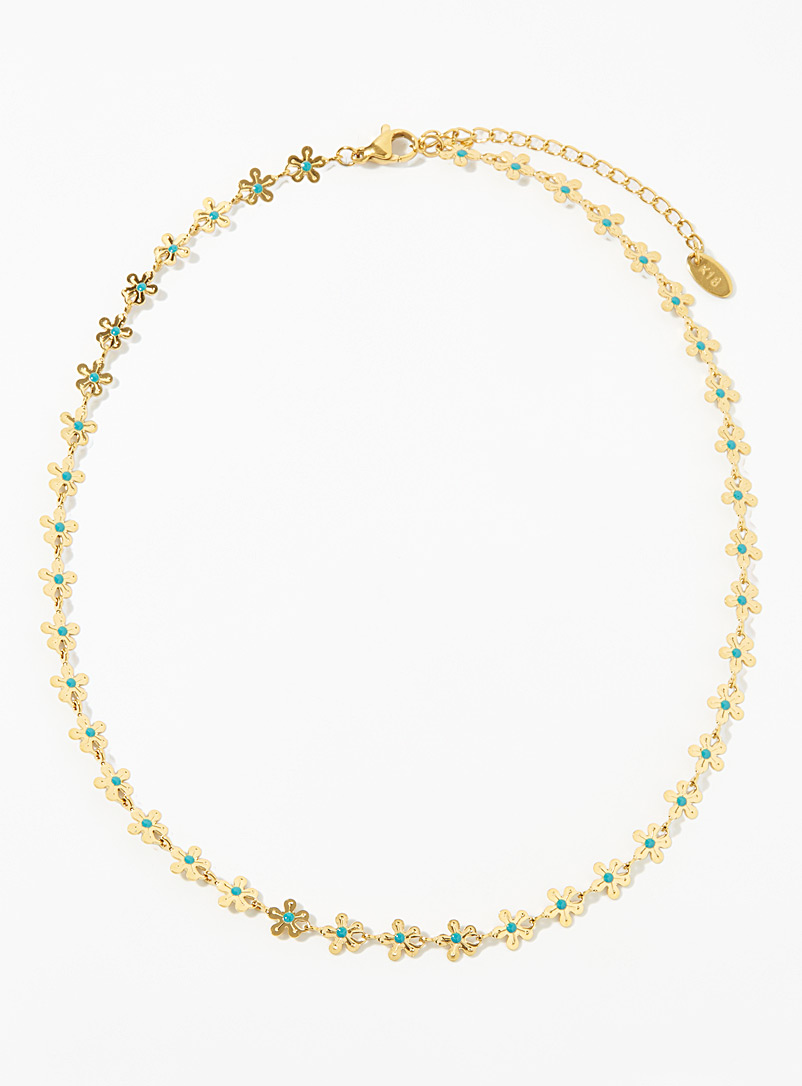 Simons Assorted Golden daisy necklace for women