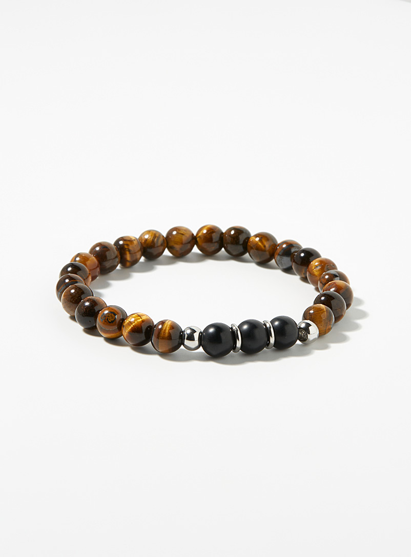Le 31 Brown Tiger-eye bead bracelet for men