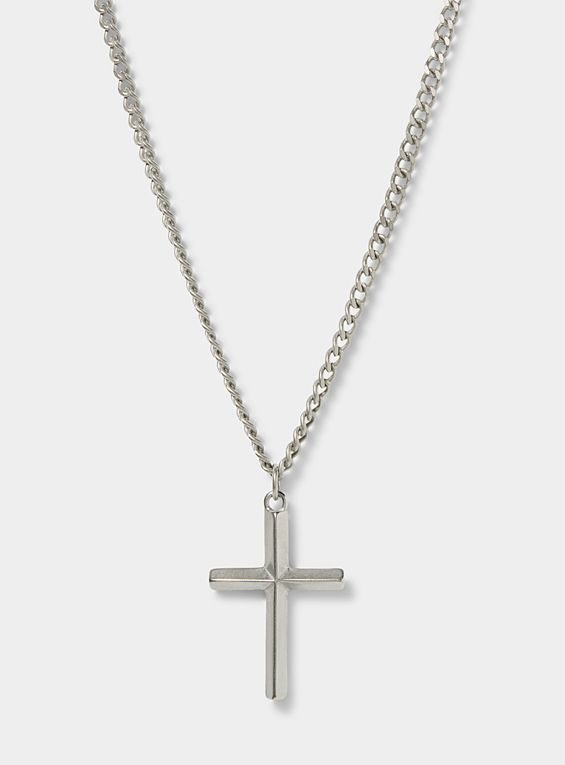 Le 31 Silver Large-cross necklace for men