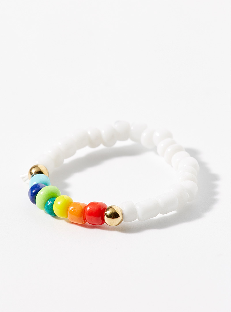 Simons Assorted Colourful bead ring for women