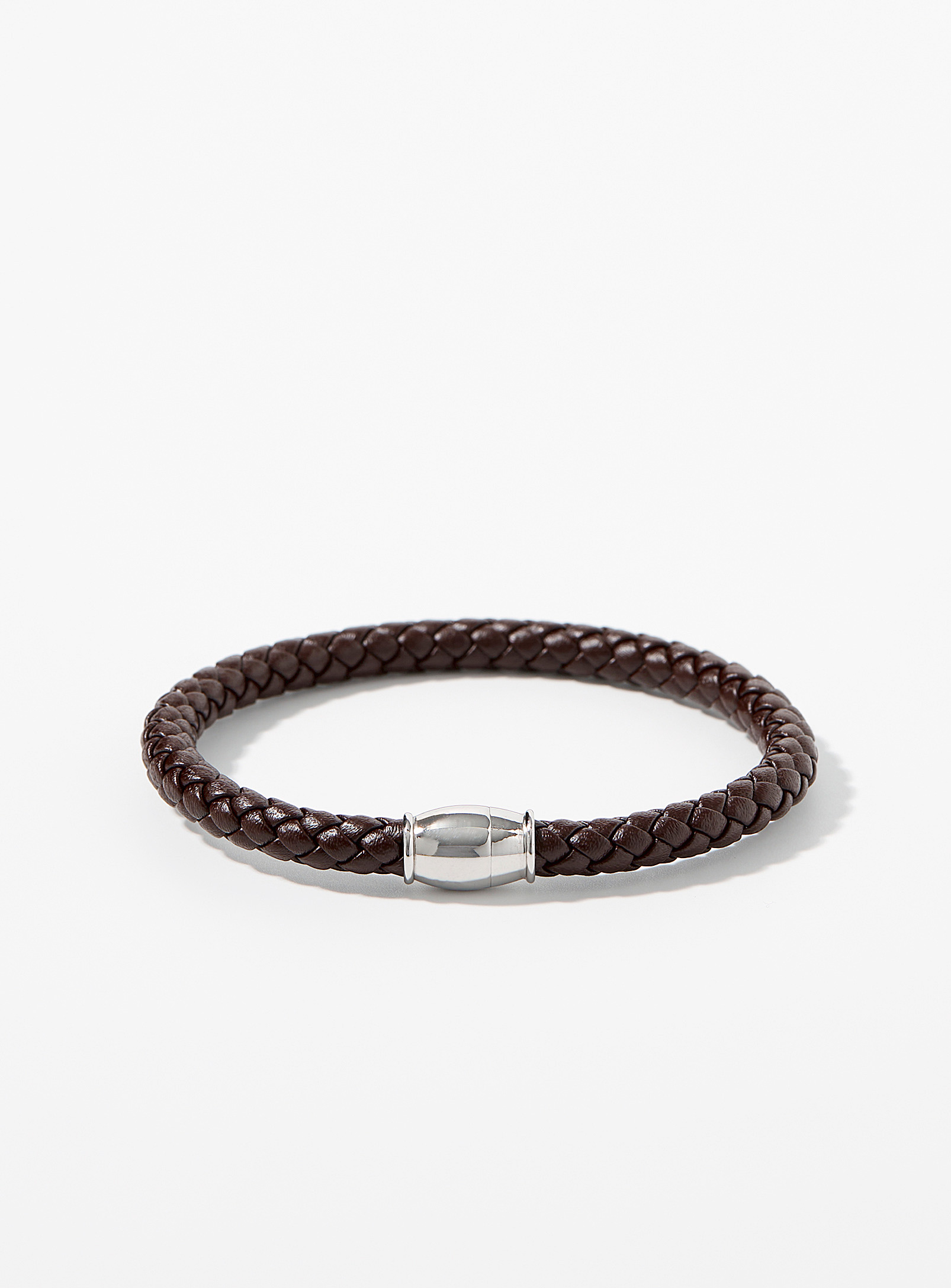 Le 31 Braided Leather Bracelet In Brown