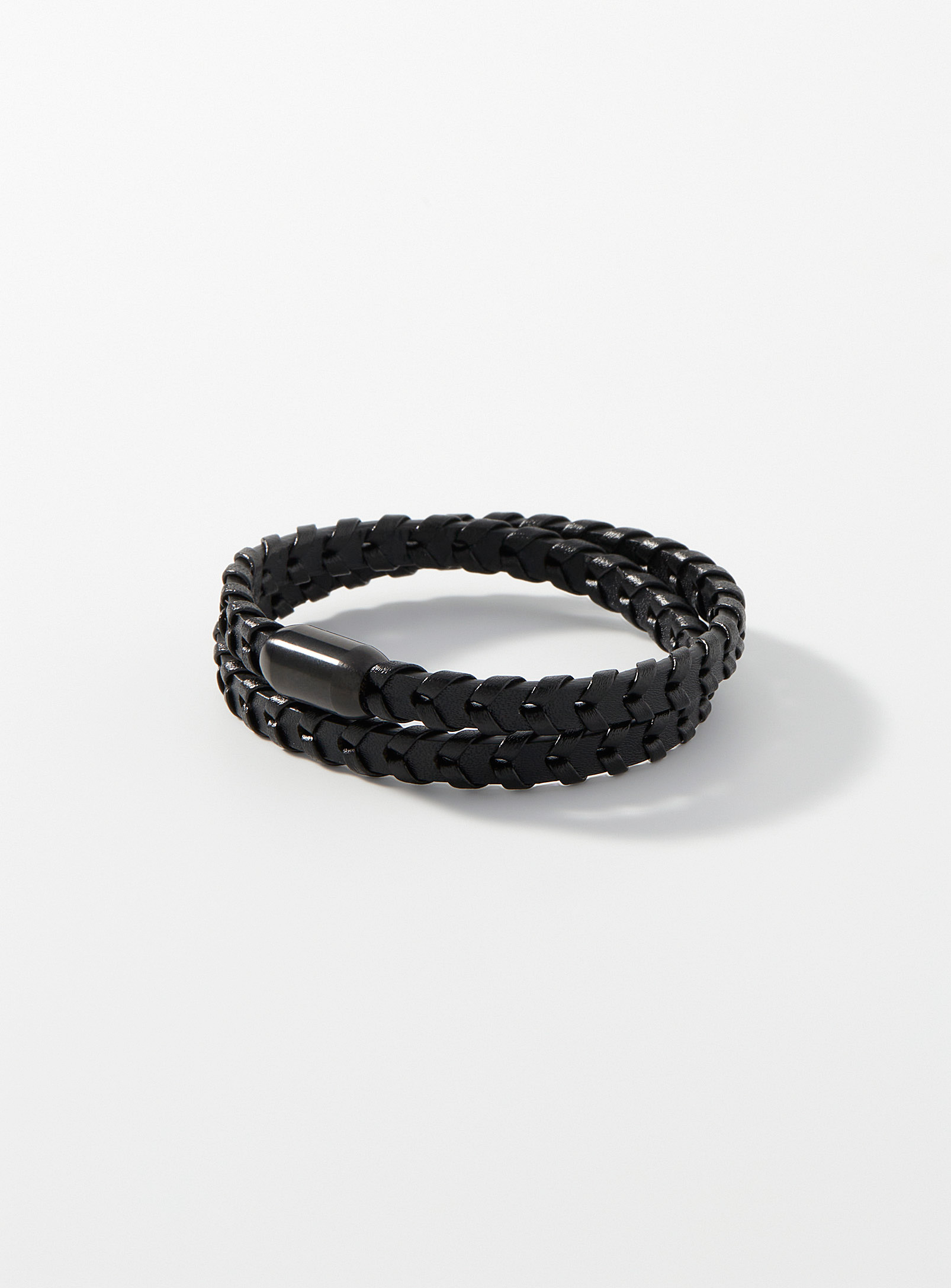 Le 31 - Men's All-black braided double-wrap bracelet