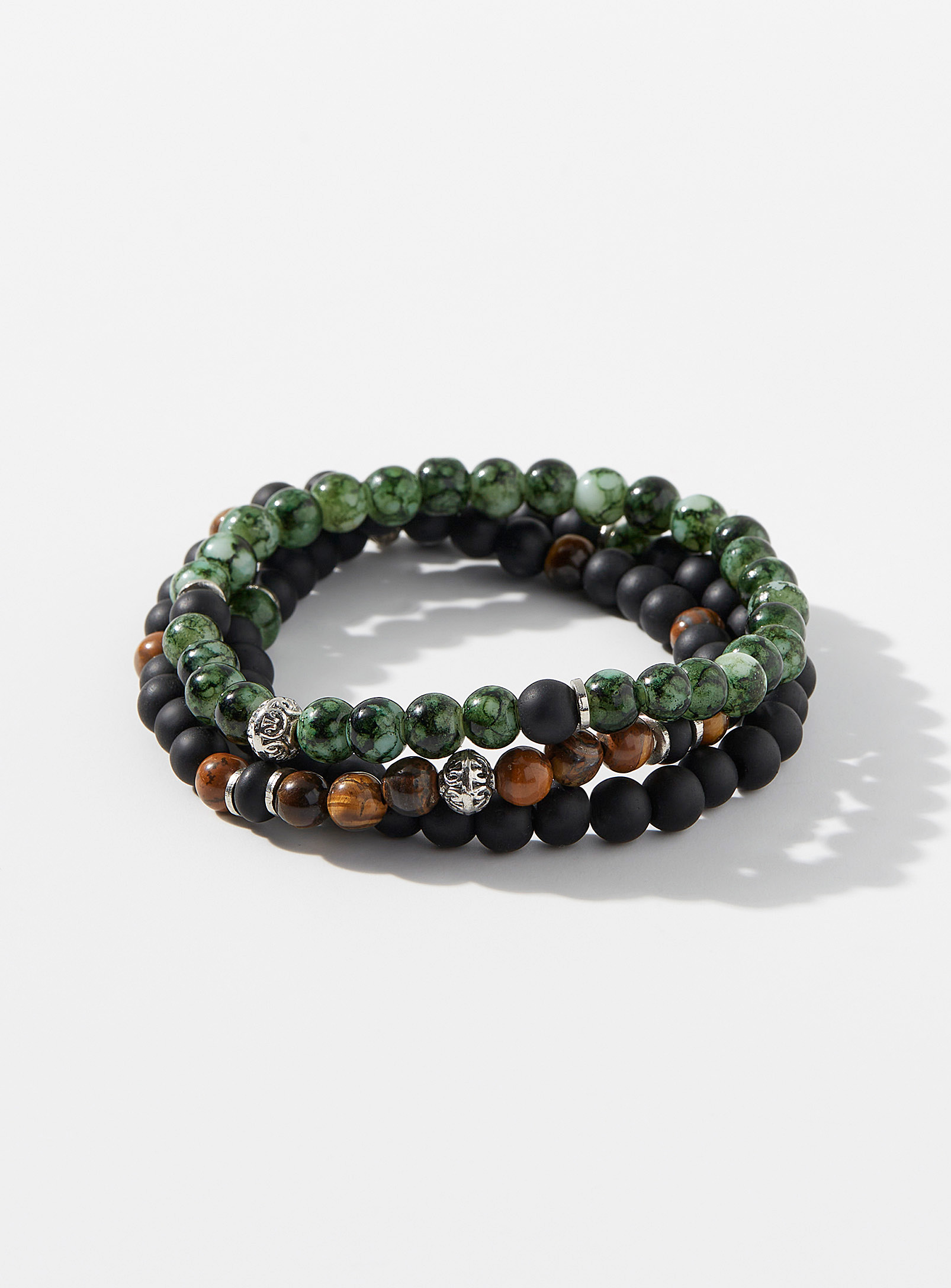 Le 31 - Men's Natural stone bracelet trio
