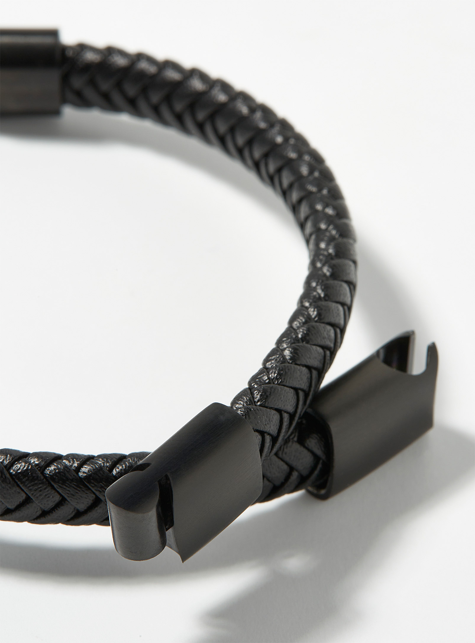 Le 31 - Le bracelet cuir tressé noir