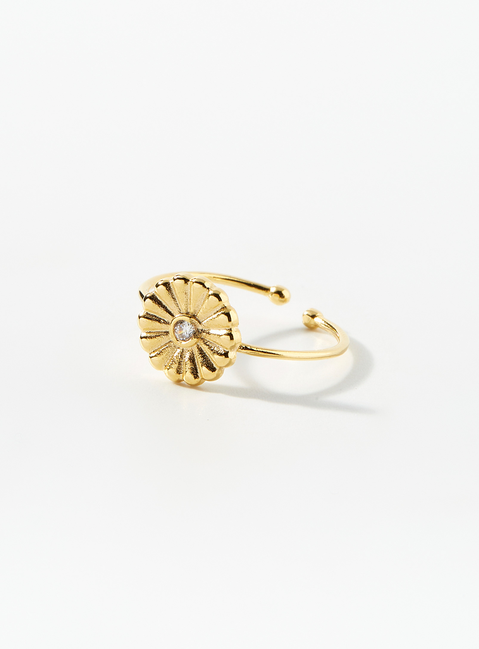 Simons - Women's Golden mini-flower ring
