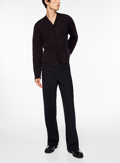 Missoni: Le pantalon zigzag textur&eacute; ton sur ton Noir pour homme
