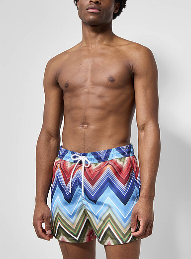Le short de bain zigzag color&eacute;