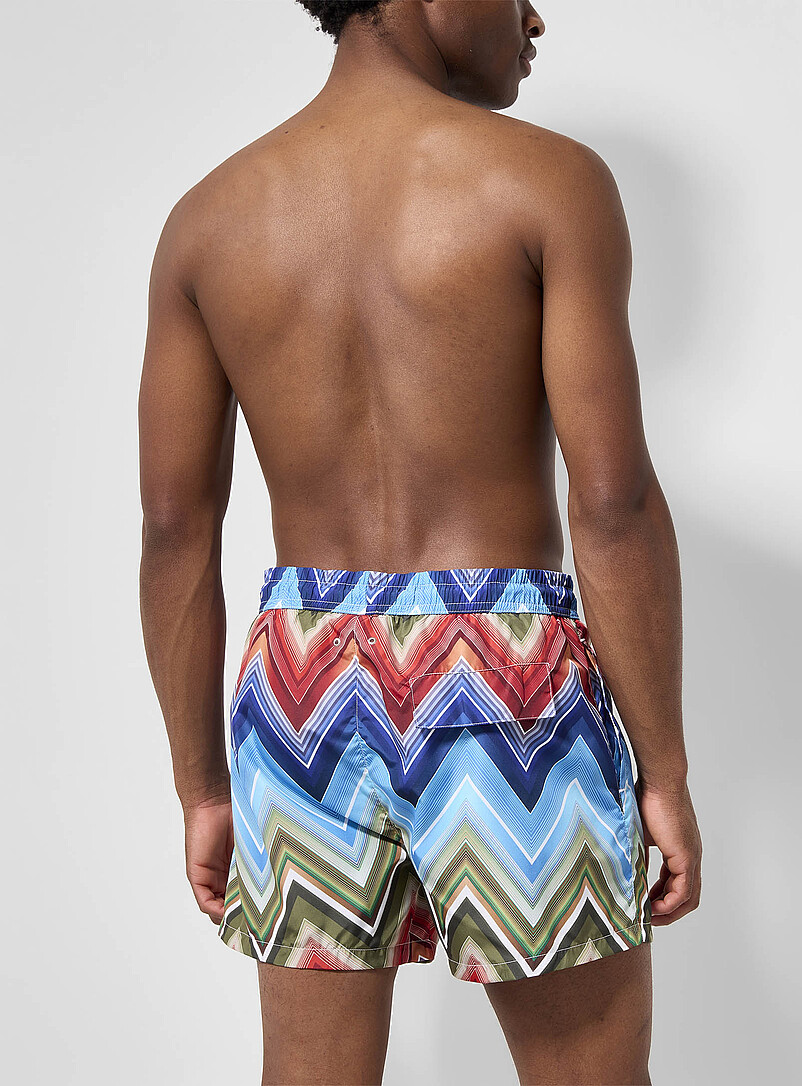Missoni Assorted Colourful zigzag swim trunk for men