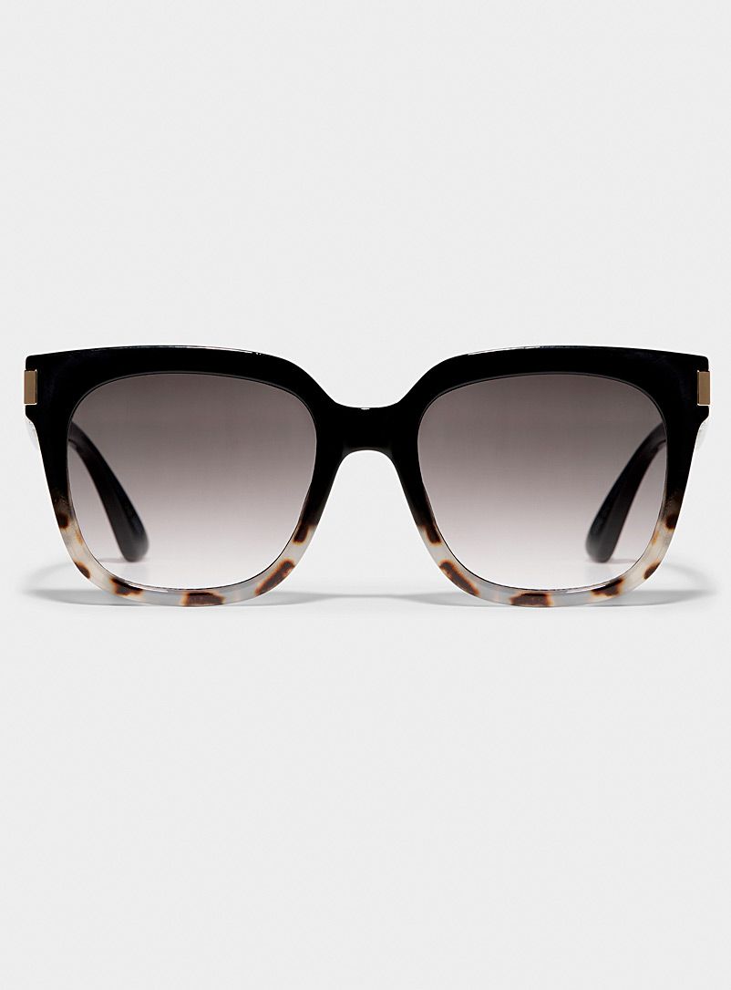 Simons Oxford Two-tone square sunglasses for women