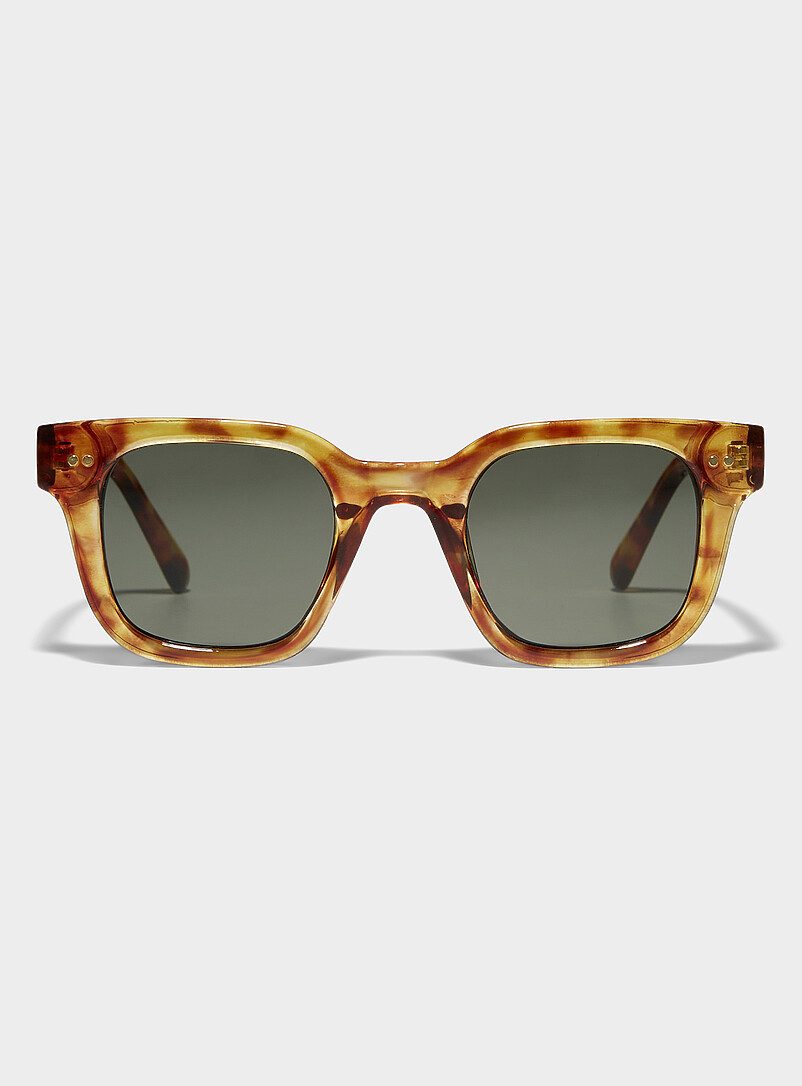 Simons Mossy Green Square sunglasses for women