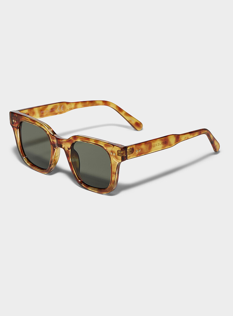 Simons Mossy Green Square sunglasses for women