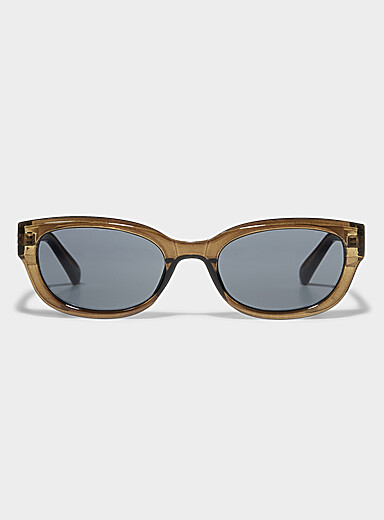 Simons Khaki/Sage/Olive Solid translucent oval sunglasses for women