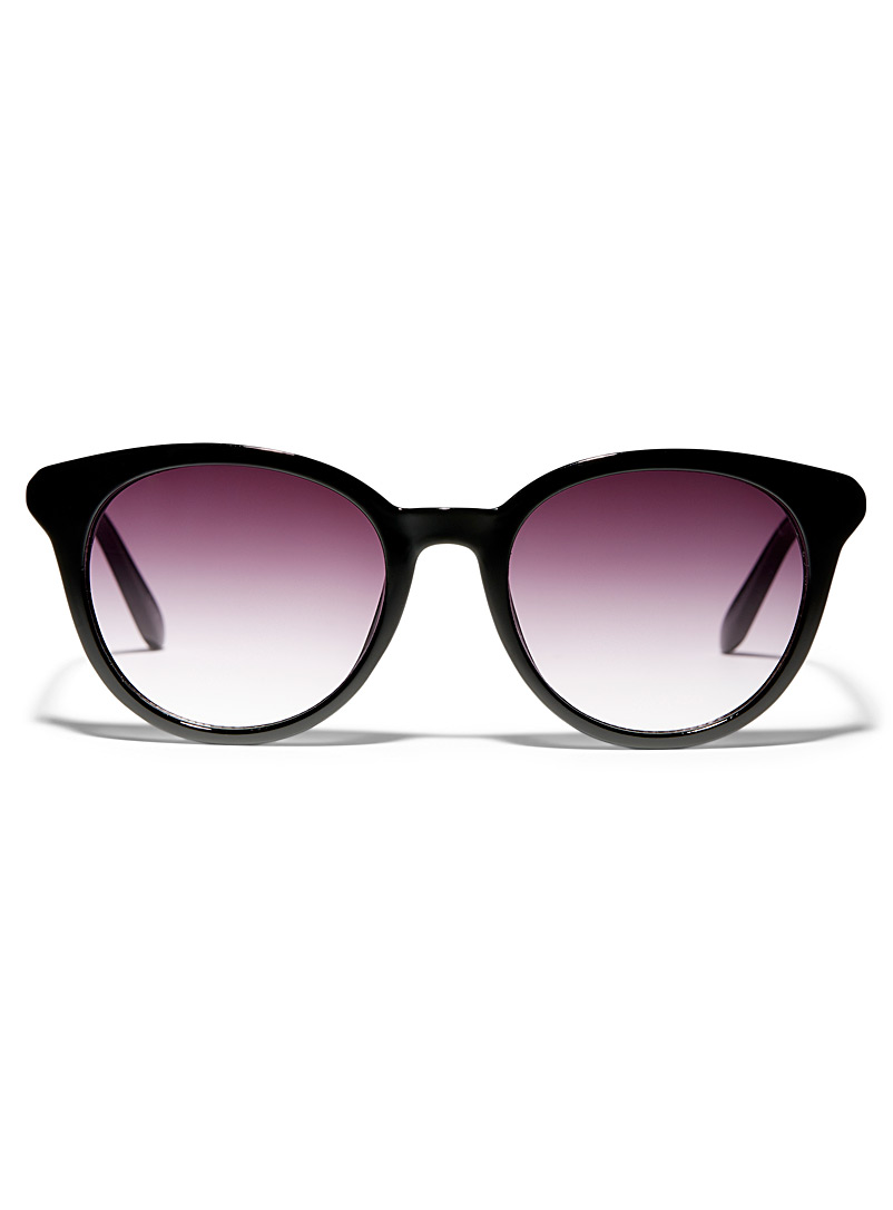 Simons: Les lunettes rondes ombrées Noir pour femme