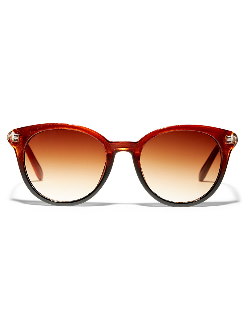 Simons Brown Ombré round glasses for women