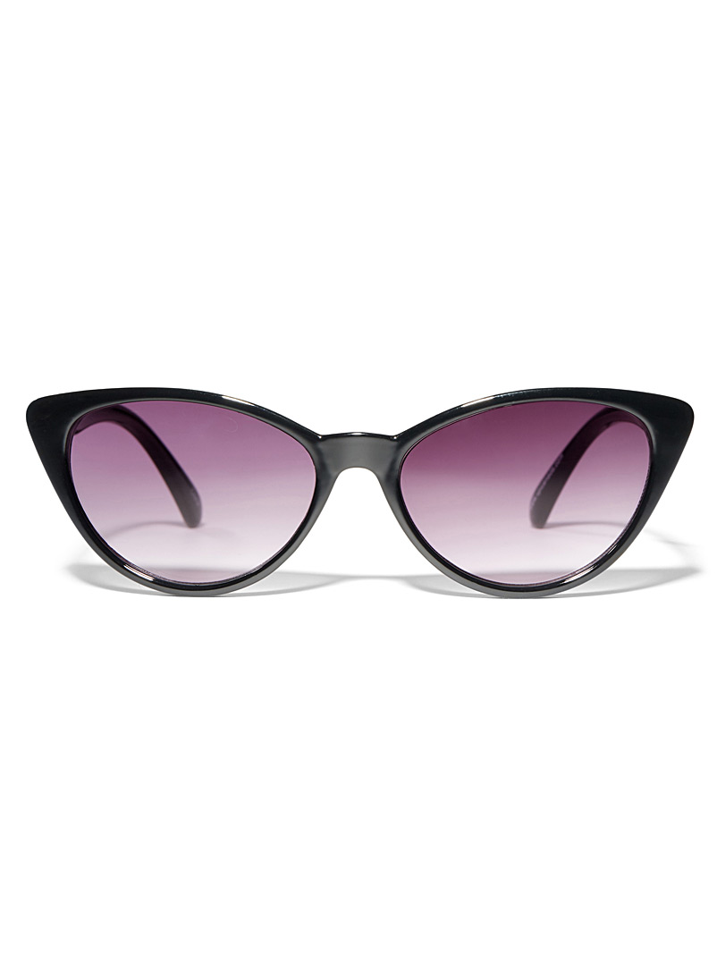 Simons: Les lunettes de soleil oeil de chat rétro Noir pour femme