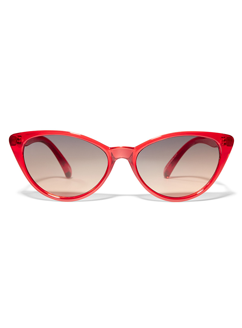 Simons: Les lunettes de soleil oeil de chat rétro Rouge pour femme