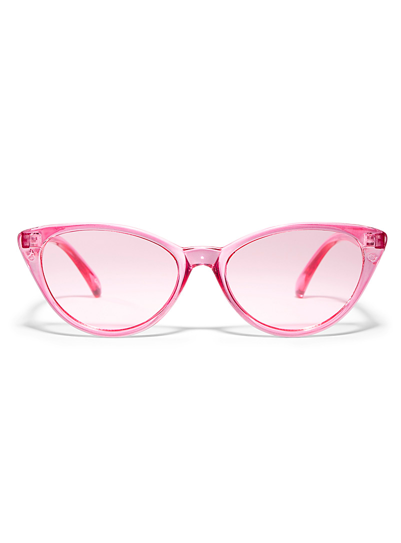 Simons: Les lunettes de soleil oeil de chat rétro Rose pour femme