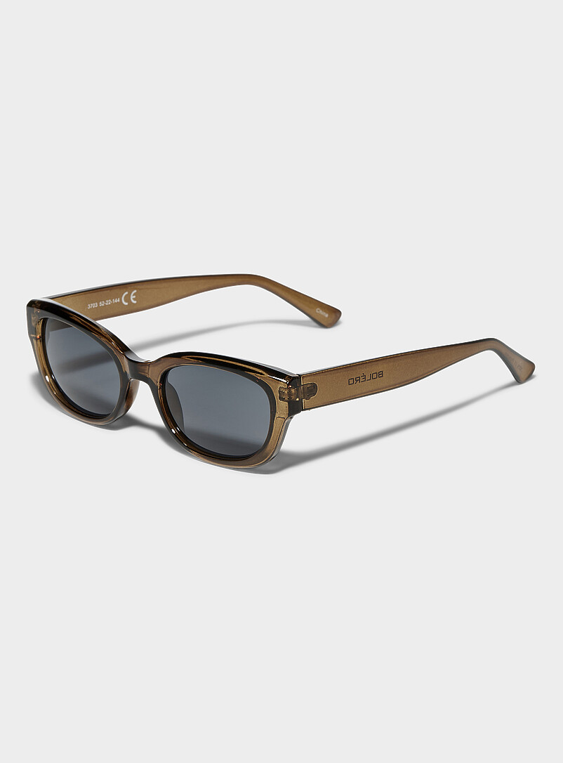 Solid translucent oval sunglasses product image 2