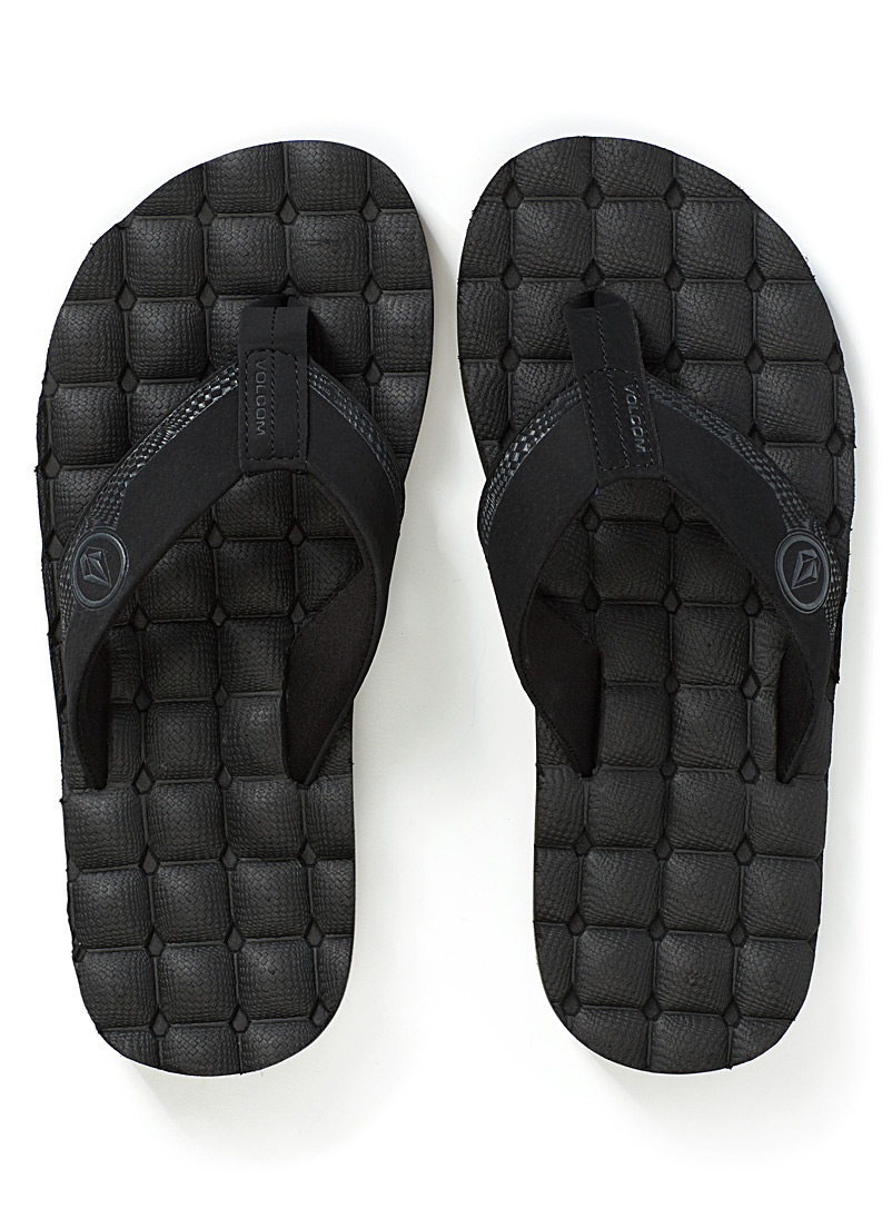 Volcom Black Recliner flip-flops for men