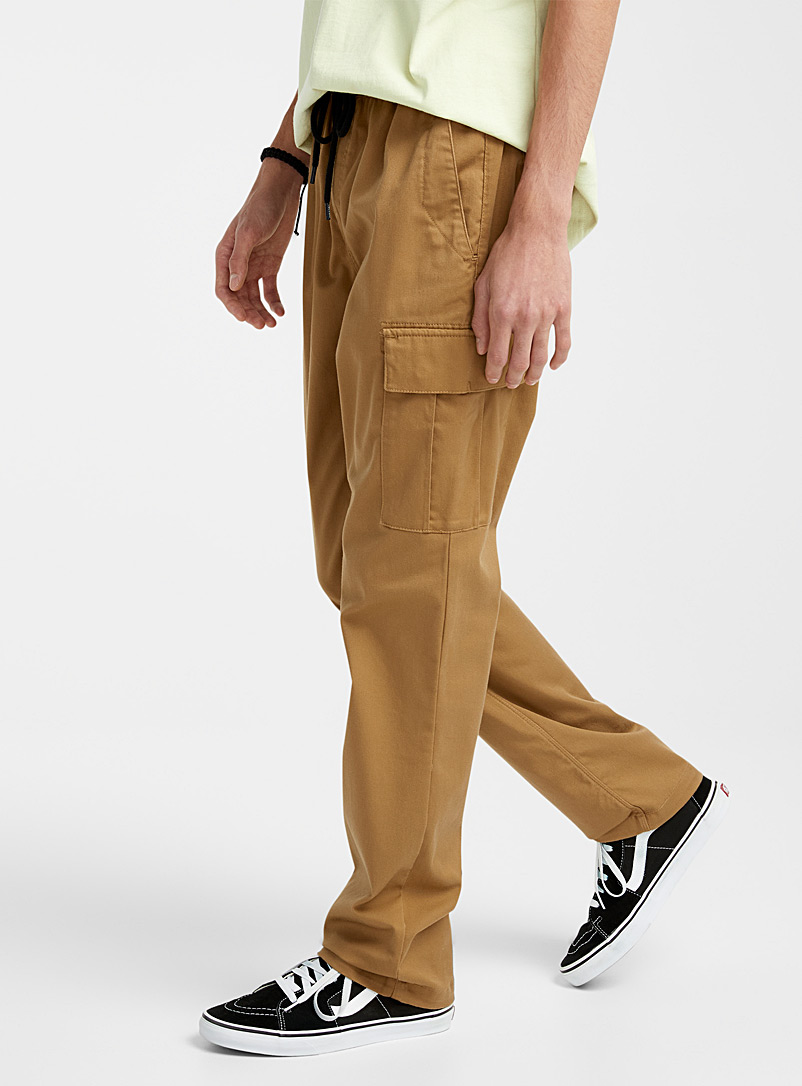 Volcom Light Brown Easy cargo pants Straight fit for men