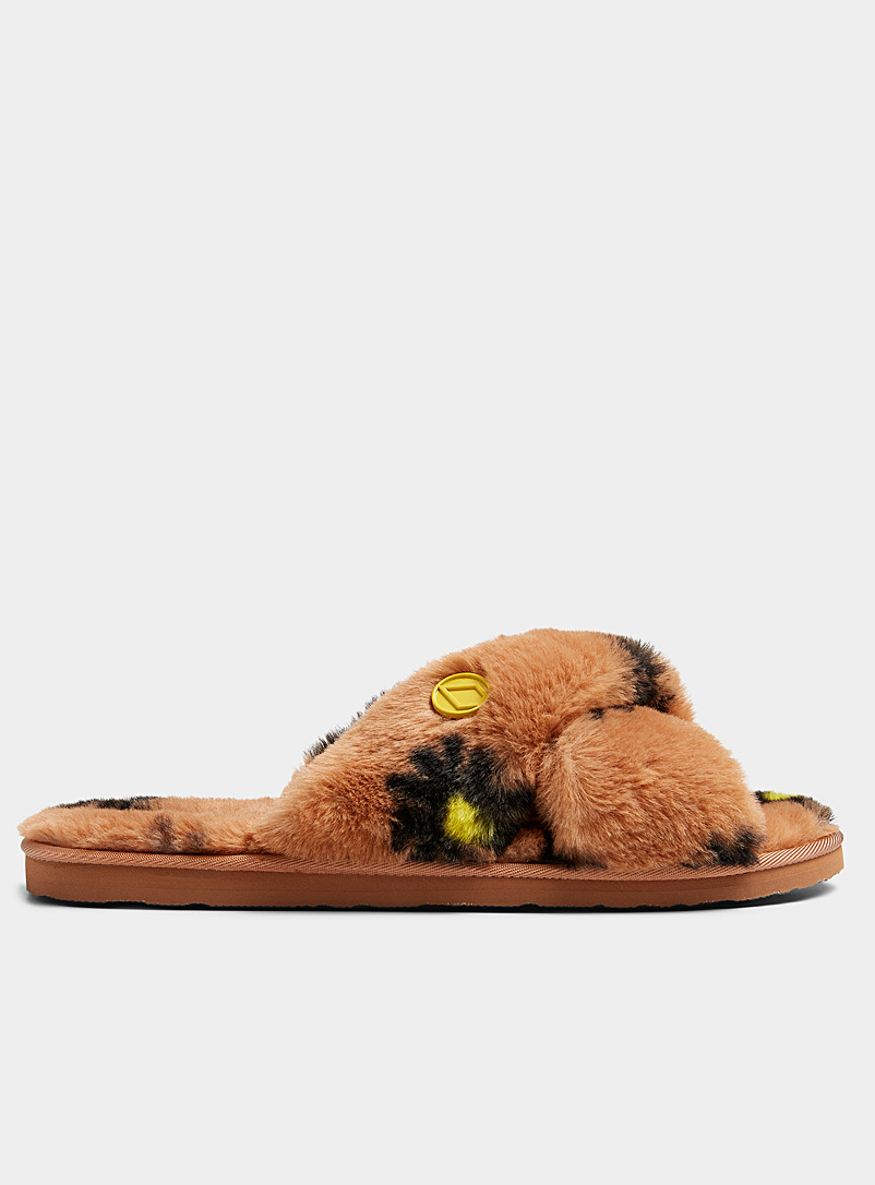 Volcom Fawn Lived in Lounge faux-fur crossed slippers Women for women