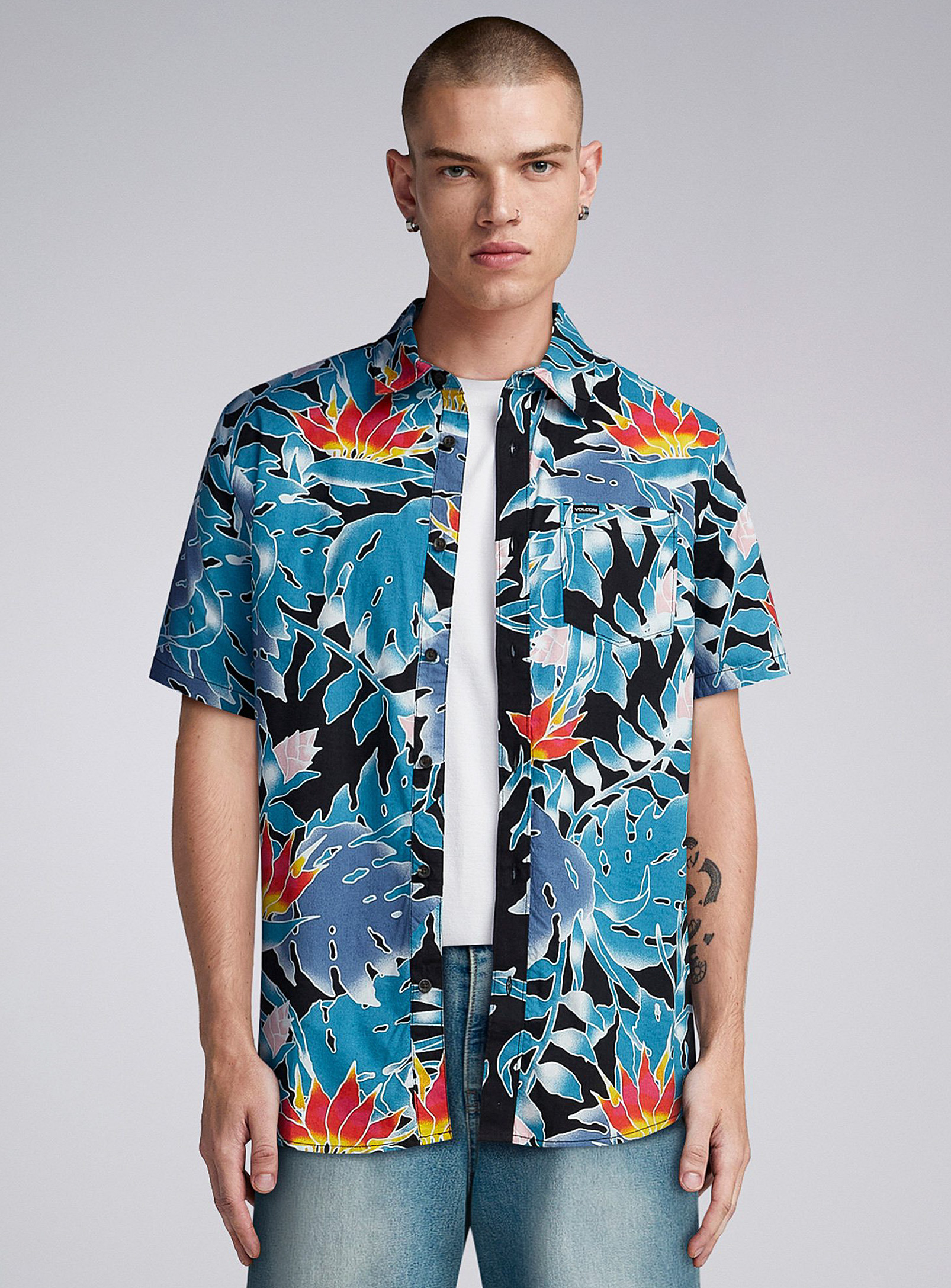 Volcom - Men's Contrast flora shirt