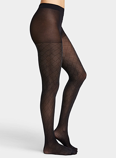Emilio Cavallini Synthetic Diamonds Tight in Black Womens Clothing Hosiery Tights and pantyhose 