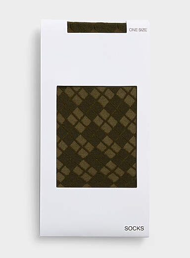 Argyle sheer knee-highs