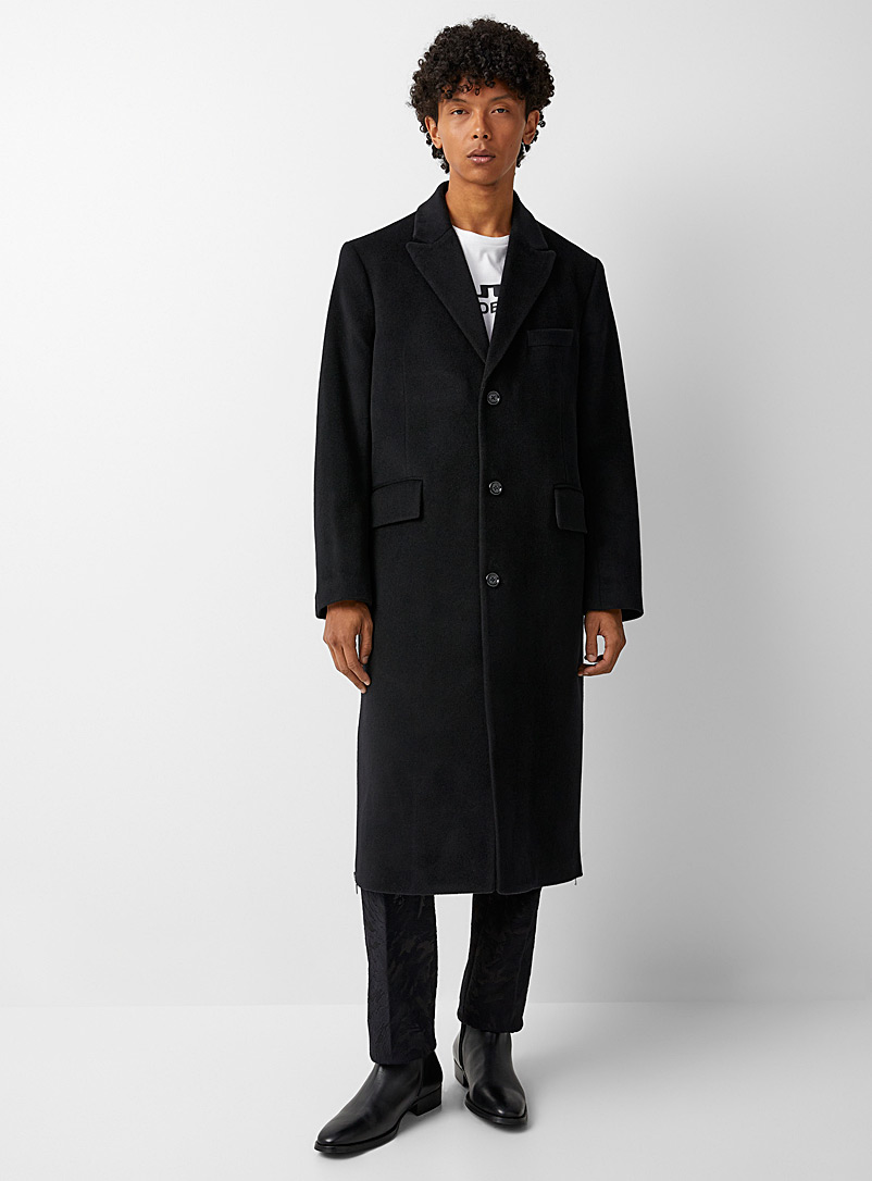J. Lindeberg Black Horton zipped sides coat for men