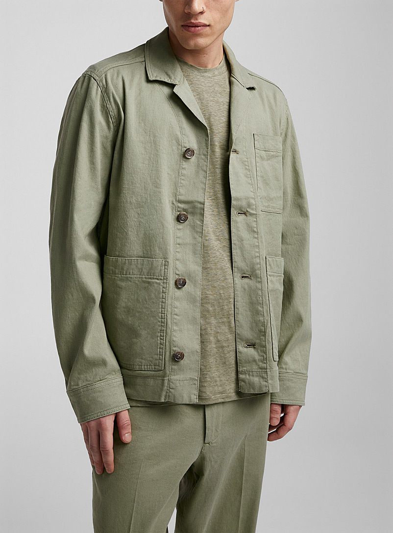 J.Lindeberg: La veste lin Errol Vert pour homme