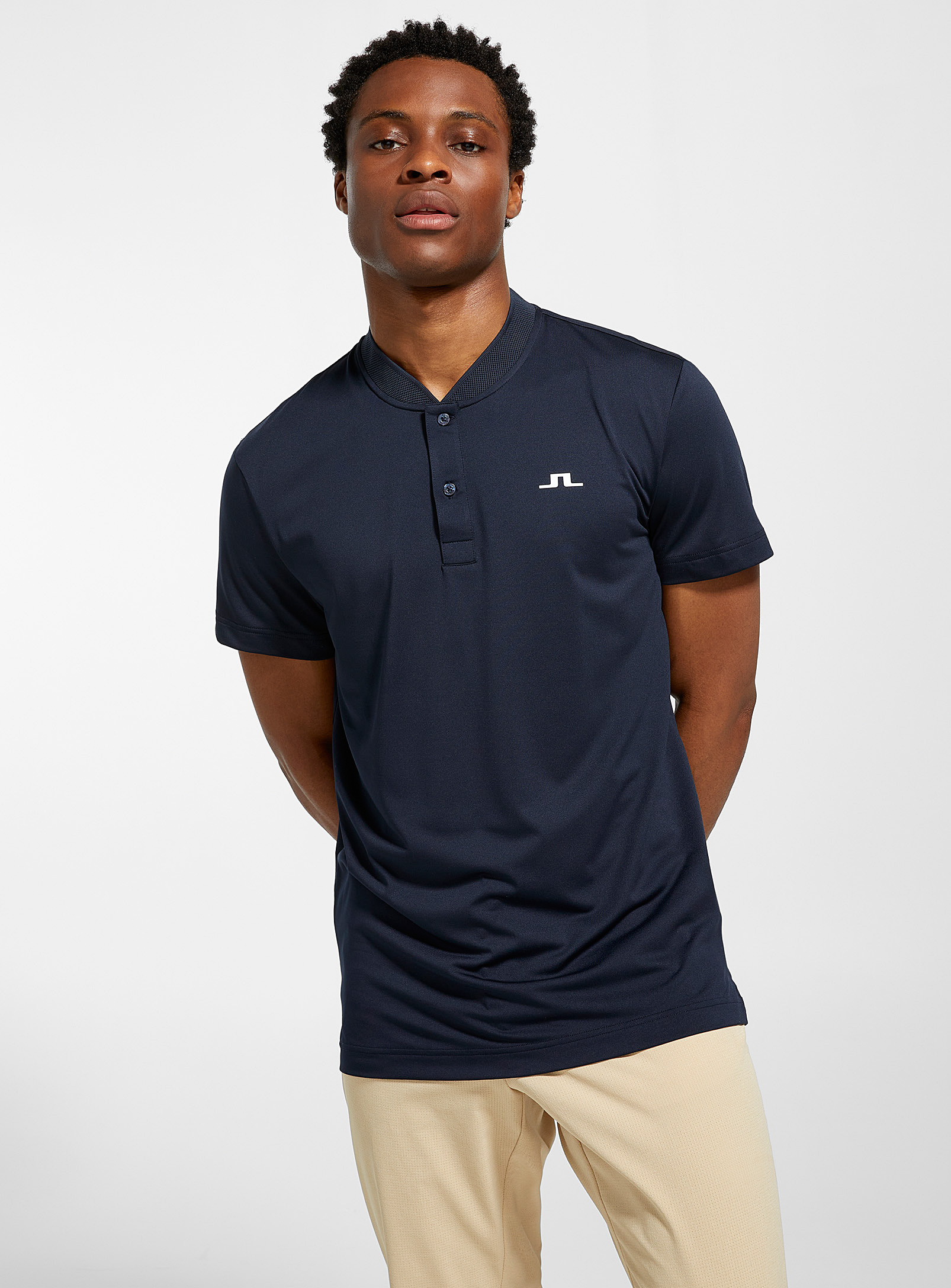 J.Lindeberg - Wince baseball collar piqué golf Polo Shirt