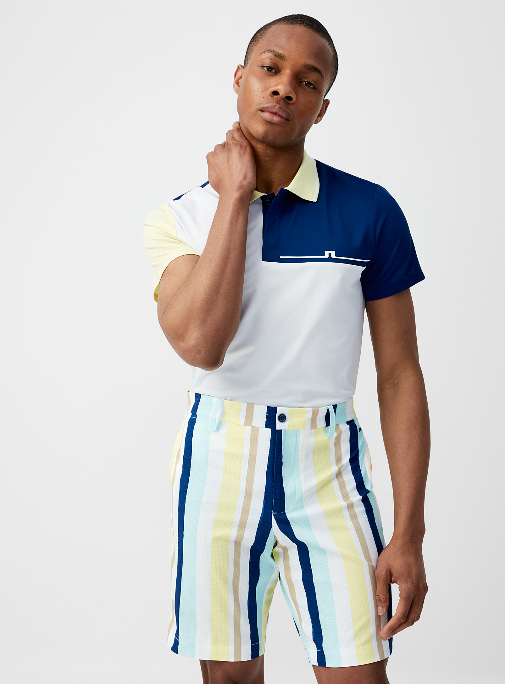 J.Lindeberg - Colour-block piqué Polo Shirt