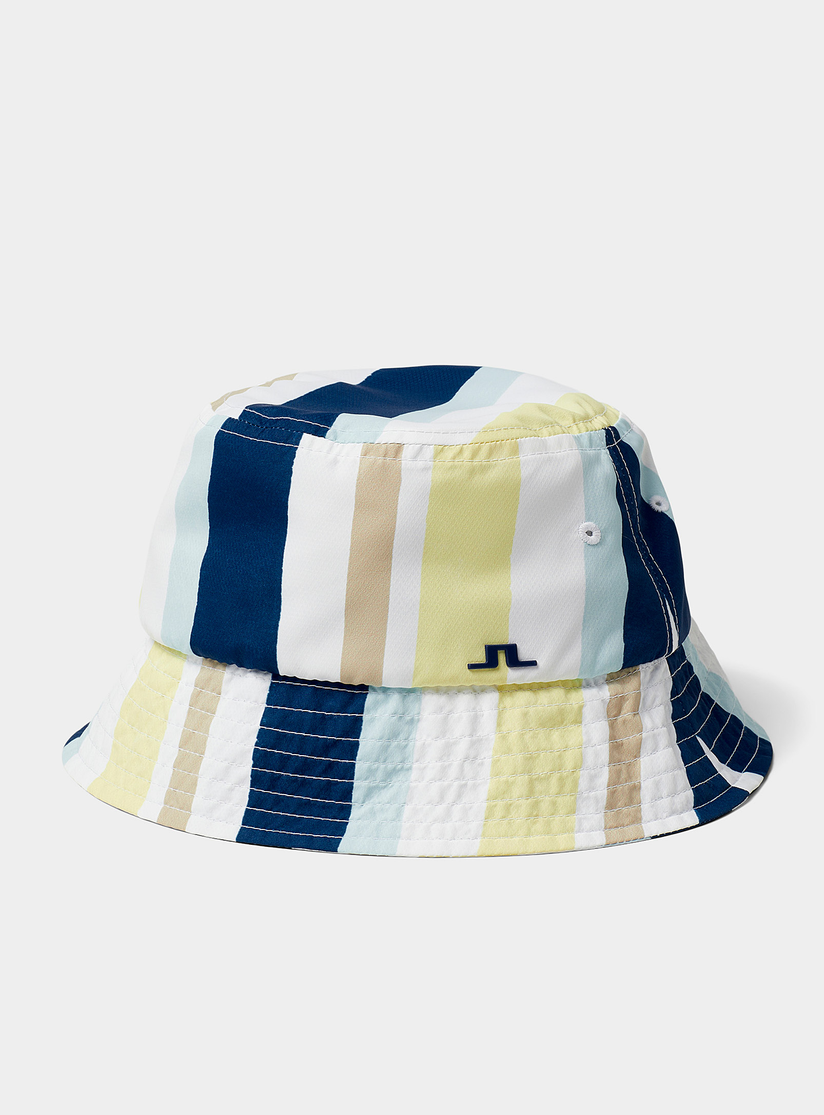 J.Lindeberg - Parasol-stripe bucket hat