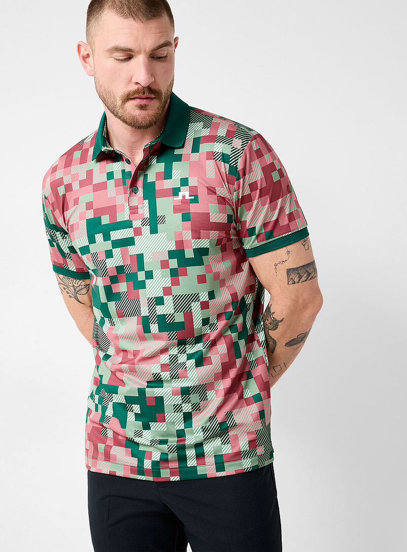 Bridger Tour Colourful Check Golf Polo