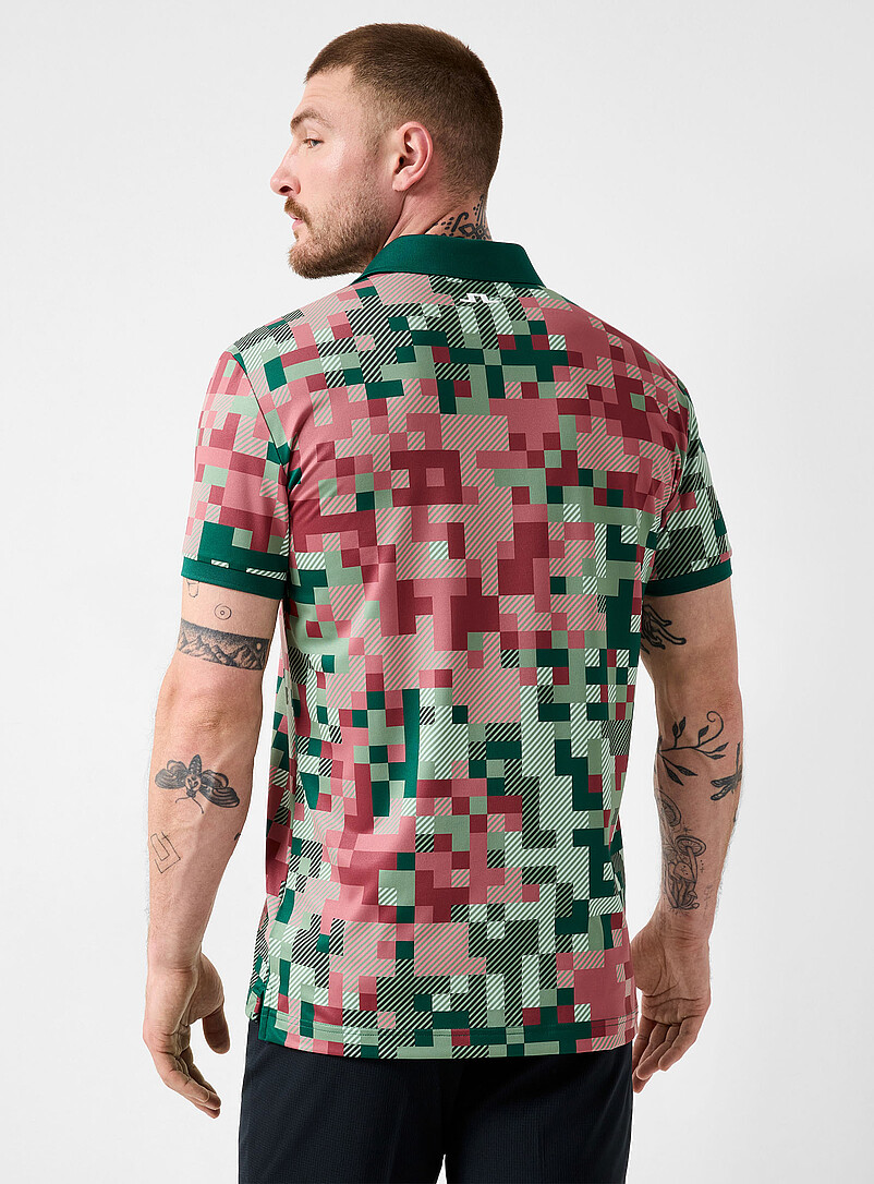 Bridger Tour colourful check golf polo product image 3