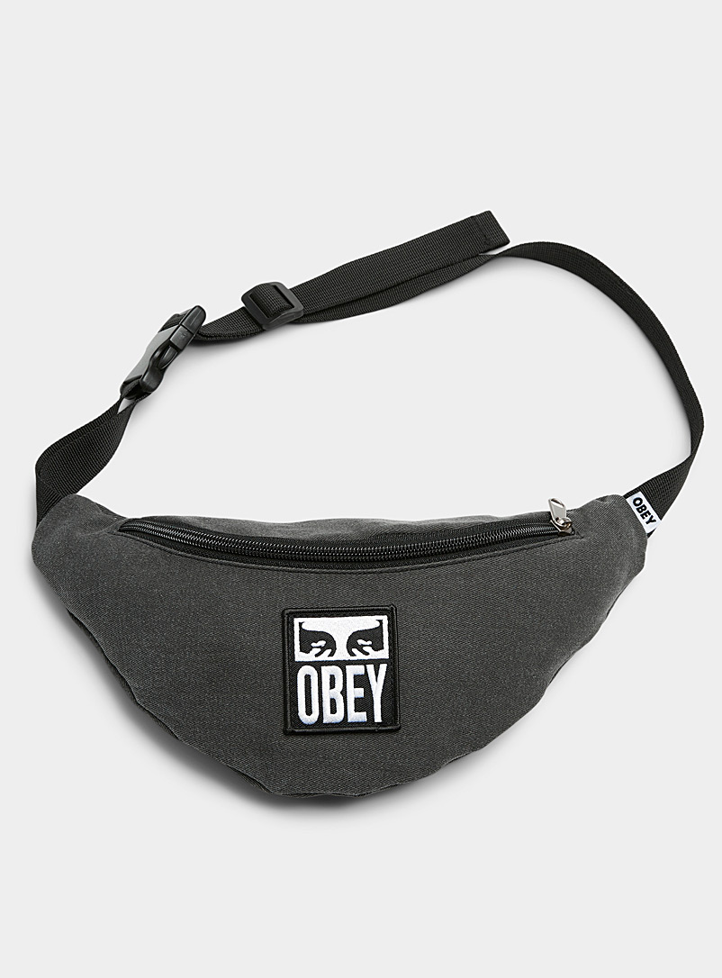 Obey Black Eyes Icon II emblem belt bag for men