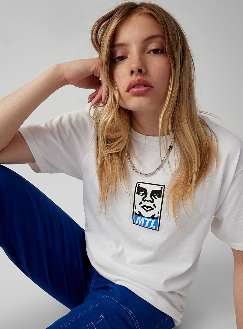 Obey White OBEY MTL T-shirt for women