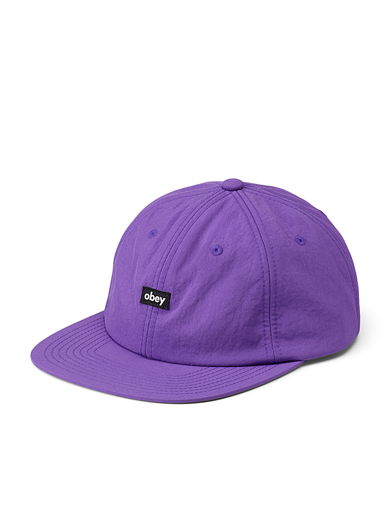 Obey Lilacs Logo-patch nylon dad cap for men