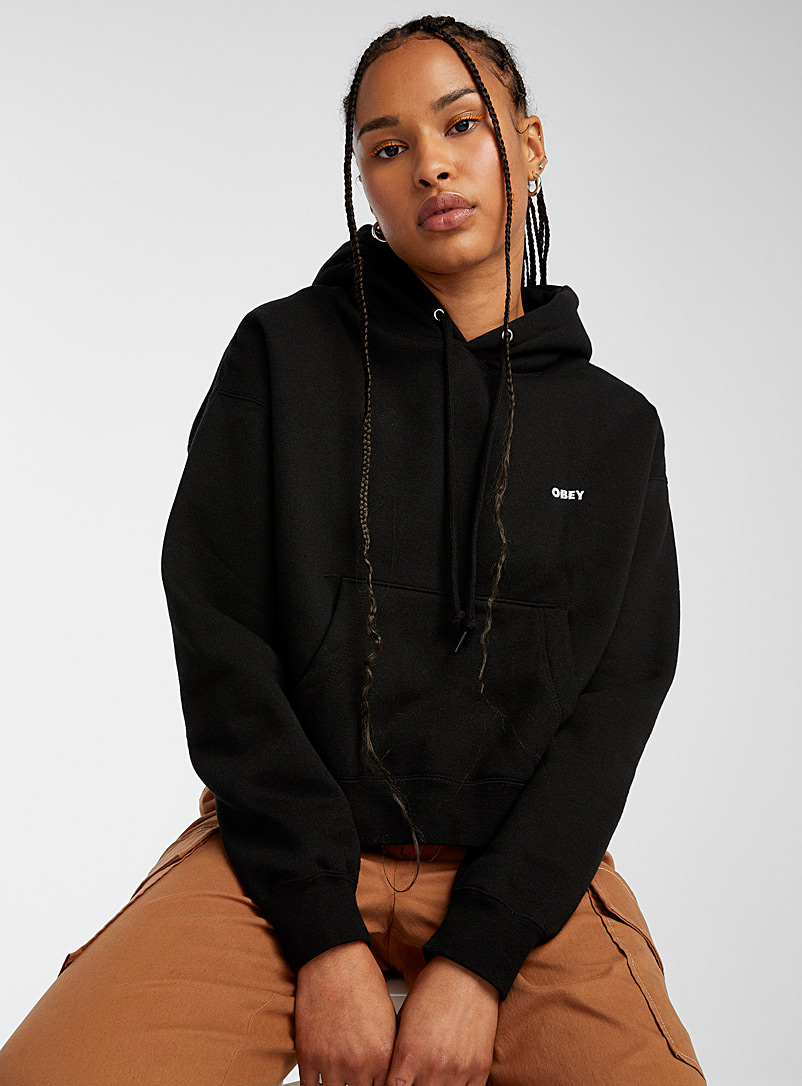Ultra-cropped logo hoodie | Obey | | Simons