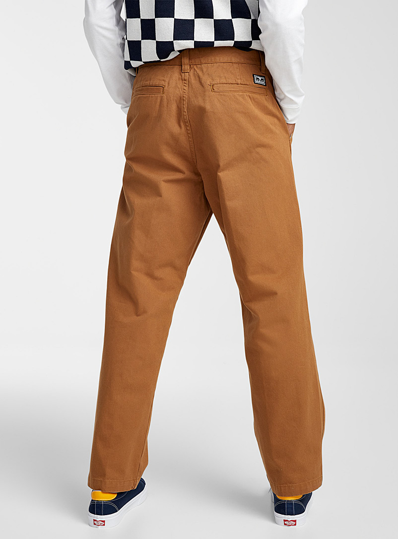 Obey: Le pantalon Estate Coupe décontractée Bronze ambre pour homme