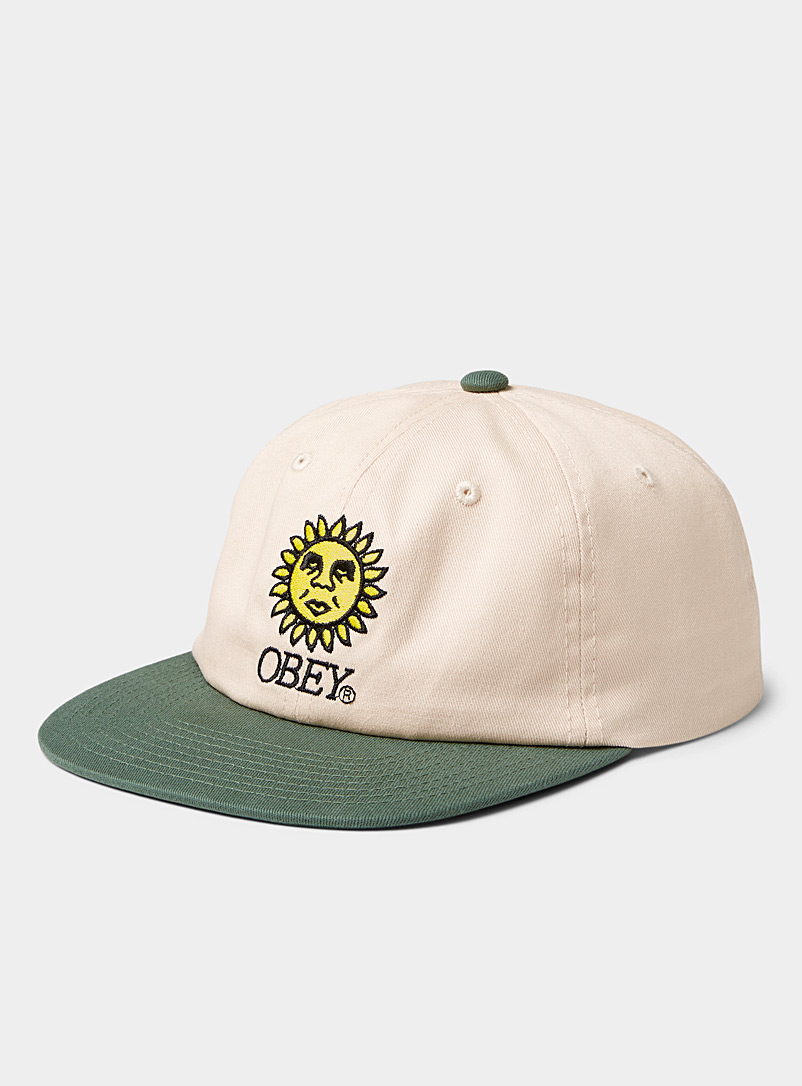 Obey Patterned White Sunrise cap for men