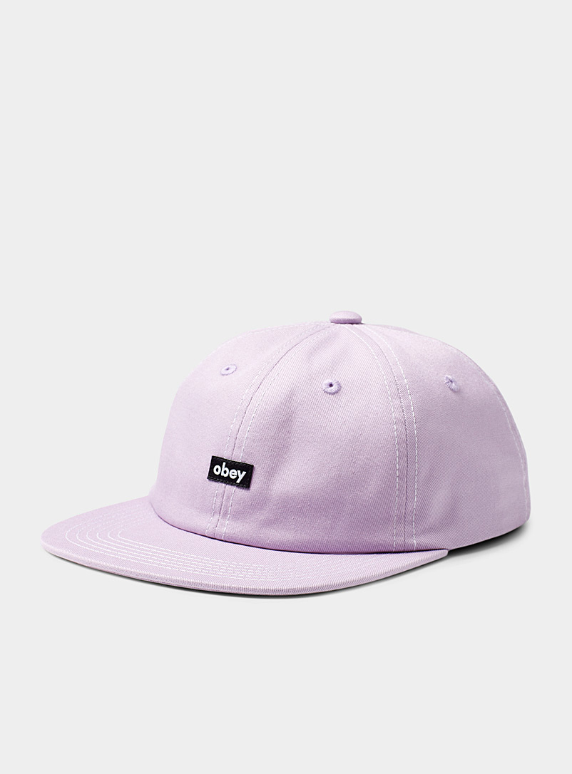 Obey Lilacs Small-logo topstitched cap for men
