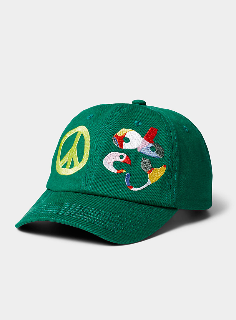 Obey: La casquette baseball message positif Vert vif-irlandais-émerau pour femme