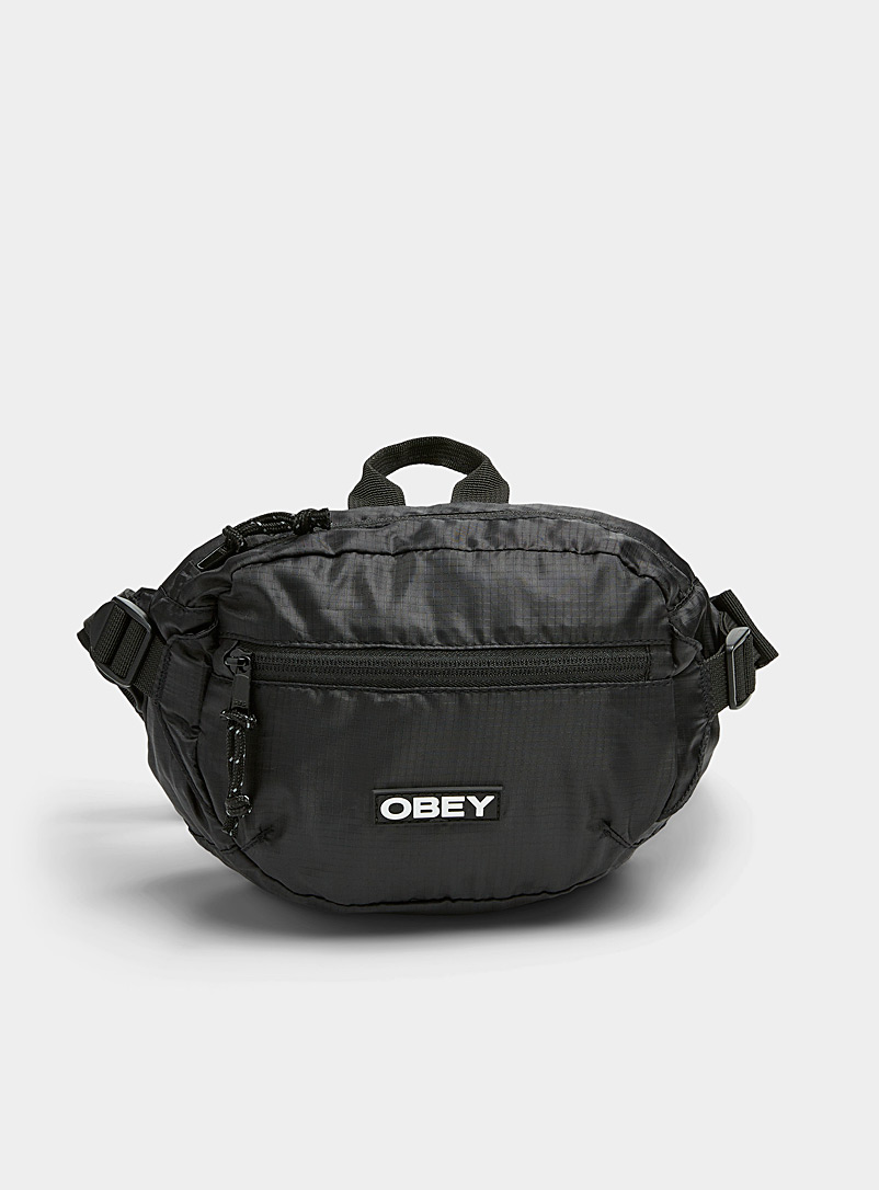 Obey Black Commuter belt bag for men