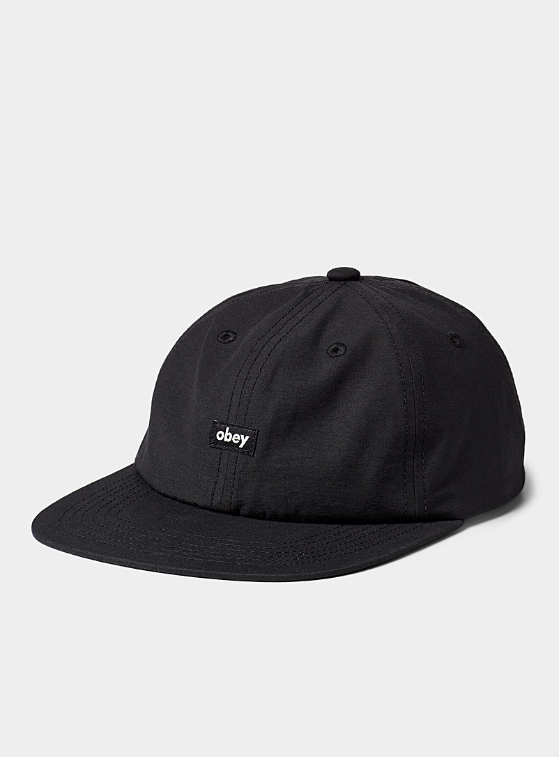 Obey Black Logo emblem camper cap for men