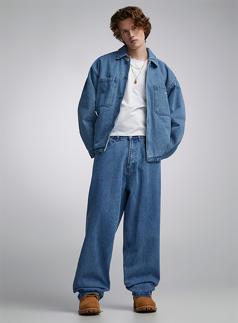 Obey: Le jean ample Bigwig Coupe baggy Bleu pour homme