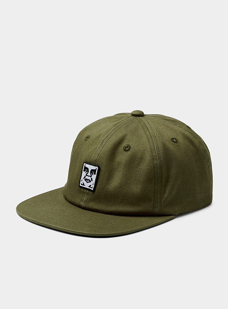 Obey Ivory/Cream Beige Icon patch cap for men