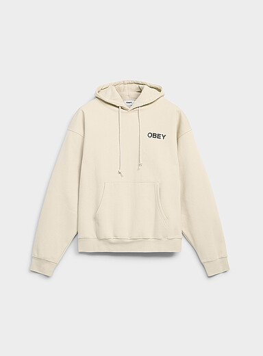 Obey Light Grey Doberman hoodie for men