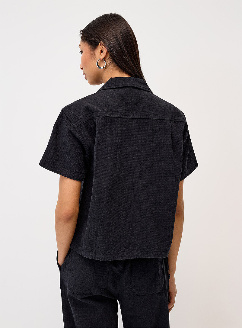 Obey: La chemise roses contrastes Noir pour femme
