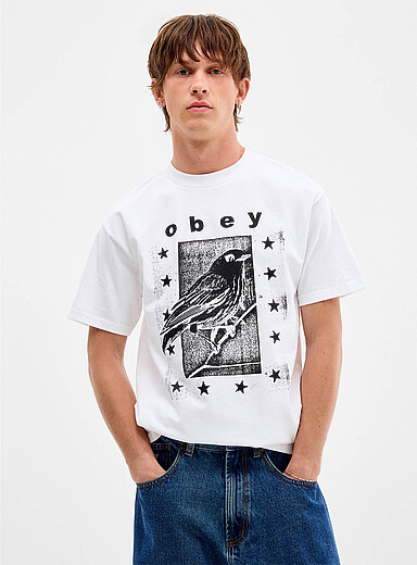 Le t-shirt graphique impression oiseau